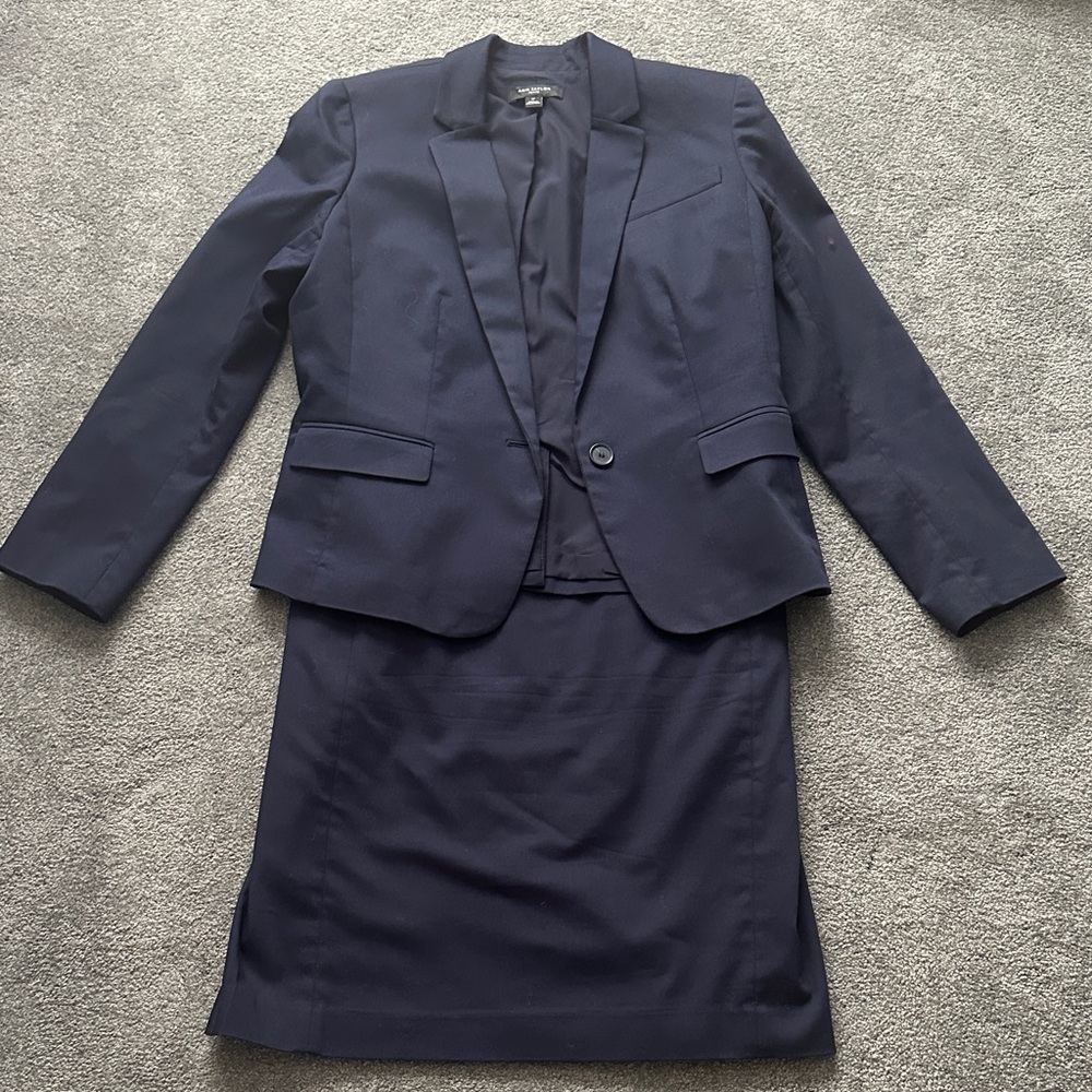 Ann Taylor Petite Navy Dress and Jacket 6P